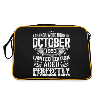 Legends are born in October 1953 - 1953 - Retro Bag - black/gold - Back