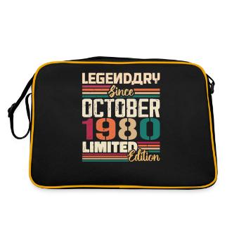 Millésime des années 1980 - Cadeau d’anniversaire des années 1980 - Sac Retro - noir/or - Dos