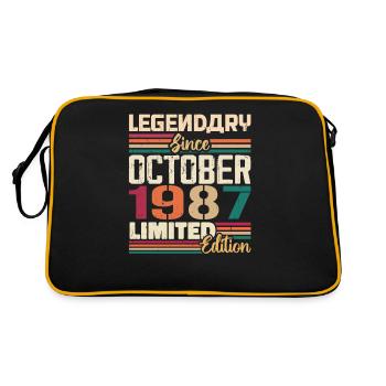 Octobre 1987 Millésime - Cadeau d’anniversaire 1987 - Sac Retro - noir/or - Dos