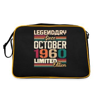 Millésime des années 1960 d’octobre - Cadeau d’anniversaire des années 1960 - Sac Retro - noir/or - Dos