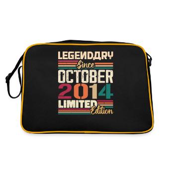 Oktober 2014 Vintage - Geburtstagsgeschenk 2014 - Retro Tasche - Schwarz/Gold - Hinten