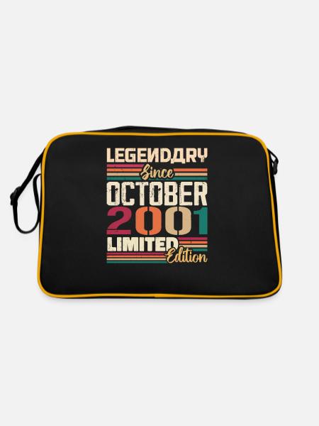 Octobre 2001 Millésime - Cadeau d’anniversaire 2001 - Sac Retro - noir/or - Dos