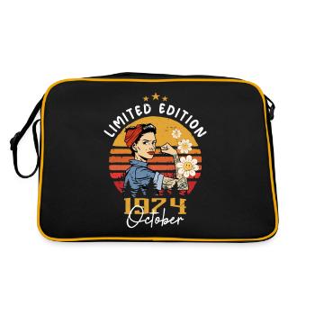 Octobre 1974 Naissance | Octobre 1974 - Sac Retro - noir/or - Dos