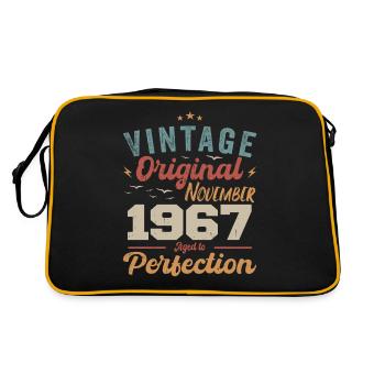 Legendär Seit November 1967 - 1967 - Retro Tasche - Schwarz/Gold - Hinten