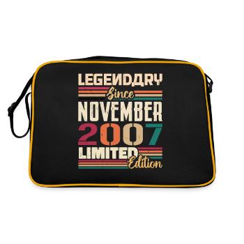Legendary since November 2007 - Gift 2007 - Retro Bag - black/gold - Back