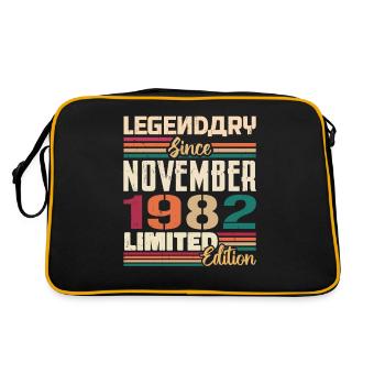 Legendary since November 1982 - Gift 1982 - Retro Bag - black/gold - Back