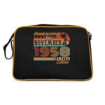 Eine Legende wurde im November 1958 geboren - 1958 - Retro Tasche - Schwarz/Gold - Hinten