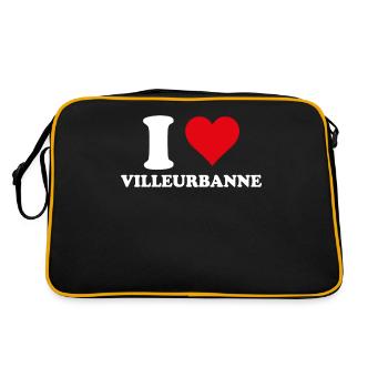 I Love Villeurbanne Cadeau Tourisme - Sac Retro - noir/or - Dos