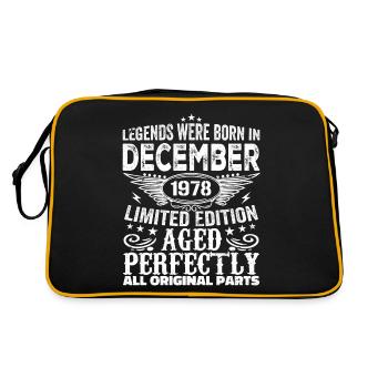Décembre 1978 Anniversaire Décembre 1978 Décembre - Sac Retro - noir/or - Dos