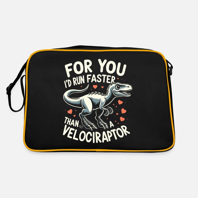 Vélociraptor Humour St Valentin Cadeau Dinosaure Sac Retro