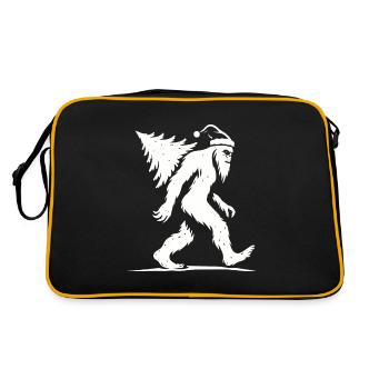 Bigfoot Noël Sapin Cadeau Humour - Sac Retro - noir/or - Dos