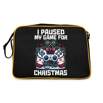 Jeu En Pause Pour Noel Cadeau Humour Geek - Sac Retro - noir/or - Dos