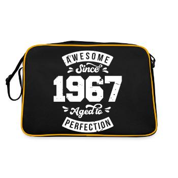 Vintage 1967 Geburtstag - retro 1967 - Retro Tasche - Schwarz/Gold - Hinten