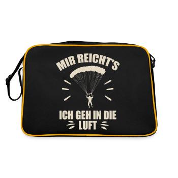Mir reichts ich geh in die luft - Retro Tasche - Schwarz/Gold - Hinten