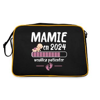 Cadeau Mamie Annonce Grossesse Grand Mère 2024 - Sac Retro - noir/or - Dos