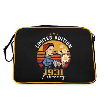93 ans - Né en Février 1931 - Sac Retro - noir/or - Dos