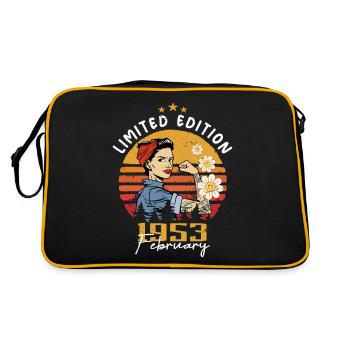 71 ans - Né en février 1953 - Sac Retro - noir/or - Dos