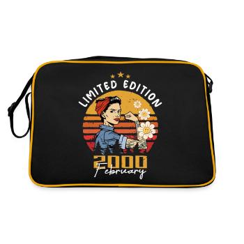 24 years old - Born in February 2000 - Retro Bag - black/gold - Back