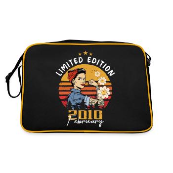 14 years old - Born in February 2010 - Retro Bag - black/gold - Back