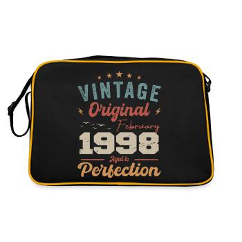 Date de naissance : février 1998, millésime 1998 - Sac Retro - noir/or - Dos