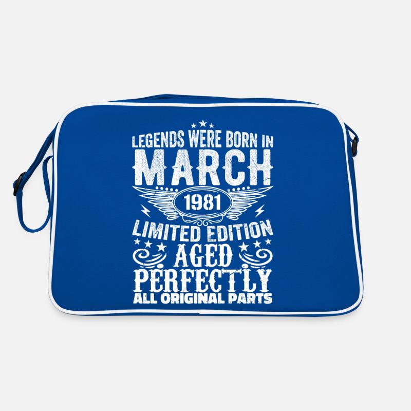 Legendary since March 1981 Birthday 1981 Retro Bag