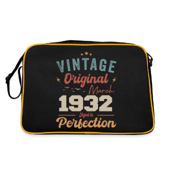 März 1932 Jahrgang geboren Vintage Geburtstag - Retro Tasche - Schwarz/Gold - Hinten