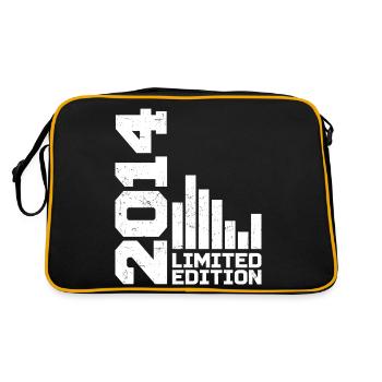 Vintage 2014 Geburtstagsgeschenk 2014 Baujahr 2014 - Retro Tasche - Schwarz/Gold - Hinten