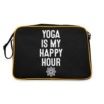 Yoga Is My Happy Hour Relaxation Mandala Chakra - Retro Bag - black/gold - Back