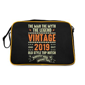 Cadeau anniversaire 2019 Millésime 2019 Millésime 2019 - Sac Retro - noir/or - Dos