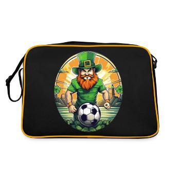 St. Patrick's Day Shamrock Football - Retro Bag - black/gold - Back
