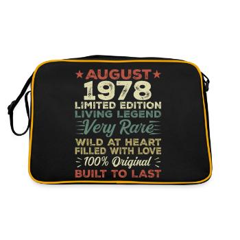 Août 1978 - Idée cadeau pour Août 1978 - 1978 - Sac Retro - noir/or - Dos