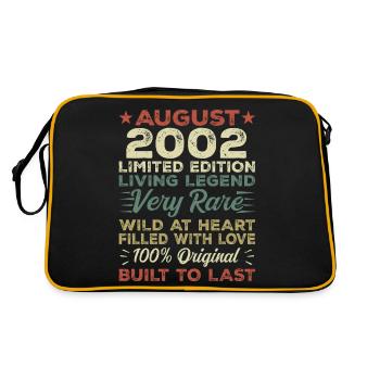 August 2002 - Geschenkidee Für August 2002 - 2002 - Retro Tasche - Schwarz/Gold - Hinten
