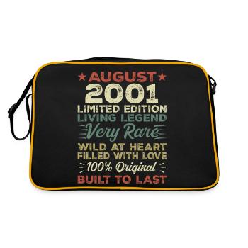 Août 2001 - Idée cadeau pour Août 2001 - 2001 - Sac Retro - noir/or - Dos