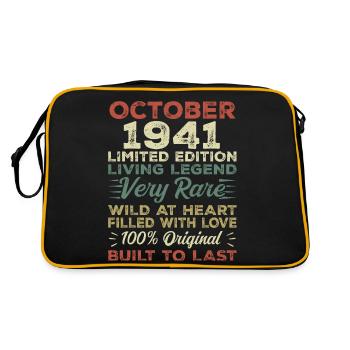 1941 October 1941 Birthday October 1941 Original - Retro Bag - black/gold - Back