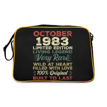 1983 October 1983 Birthday October 1983 Original - Retro Bag - black/gold - Back