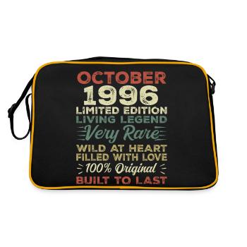 1996 Octobre 1996 Anniversaire Octobre 1996 Original - Sac Retro - noir/or - Dos