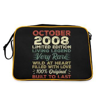 2008 October 2008 birthday October 2008 Original - Retro Bag - black/gold - Back