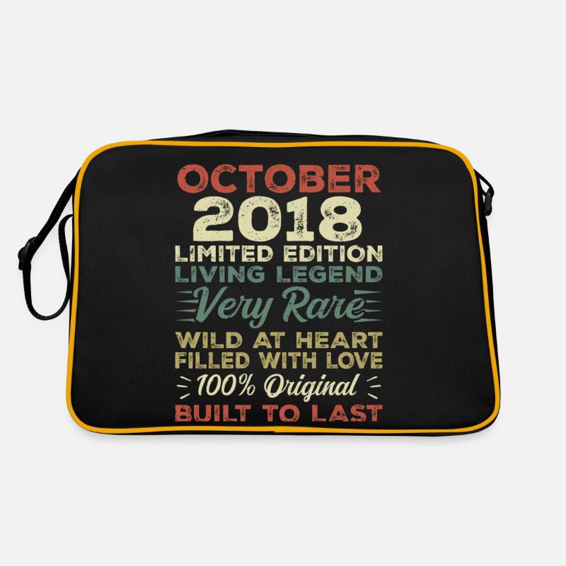2018 October 2018 Birthday October 2018 Original Retro Bag