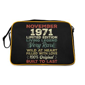 Légende : depuis novembre 1971 Né en novembre 1971 - Sac Retro - noir/or - Dos