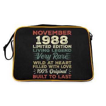 Légende Depuis Novembre 1988 Millésime Novembre 1988 - Sac Retro - noir/or - Dos