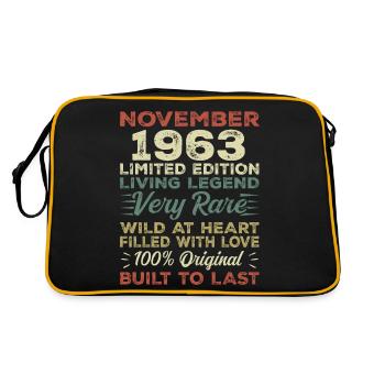 Légende depuis novembre 1963 Né en novembre 1963 - Sac Retro - noir/or - Dos