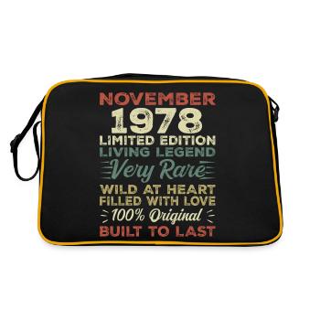 Légende Depuis Novembre 1978 Millésime Novembre 1978 - Sac Retro - noir/or - Dos