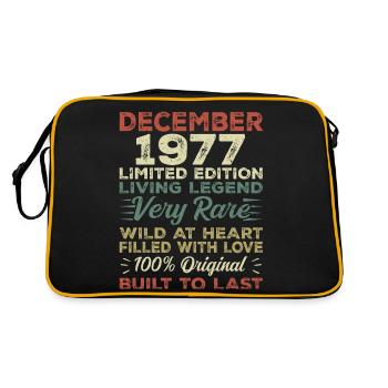 Décembre 1977 - anniversaire Décembre 1977 année - Sac Retro - noir/or - Dos