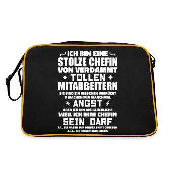 Fier patron de d’employés géniaux - Sac Retro - noir/or - Dos