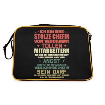 Fier patron de d’employés géniaux - Sac Retro - noir/or - Dos