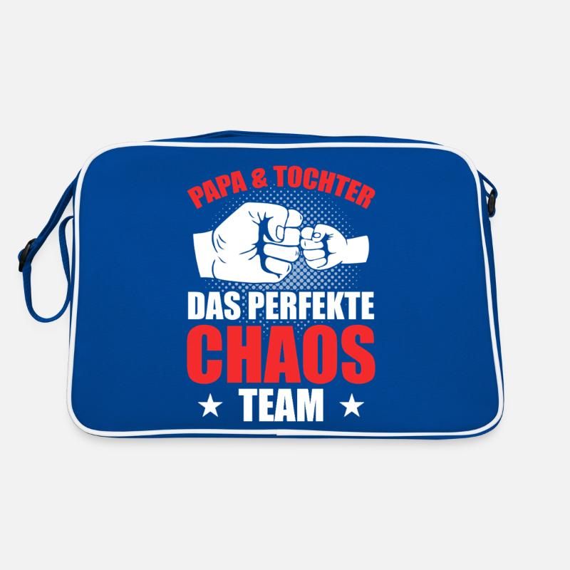 Papa Tochter das perfekte Chaos Team Retro Tasche