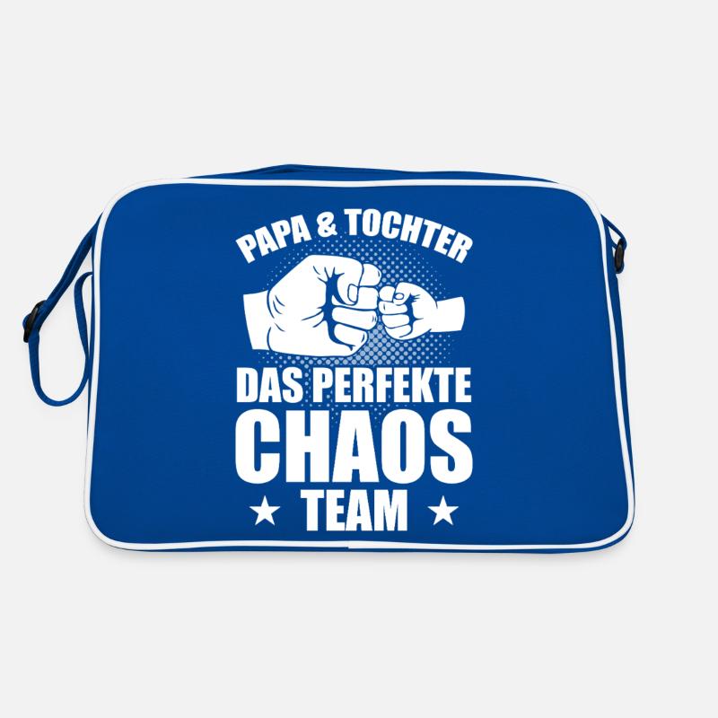 Papa Tochter das perfekte Chaos Team Retro Tasche