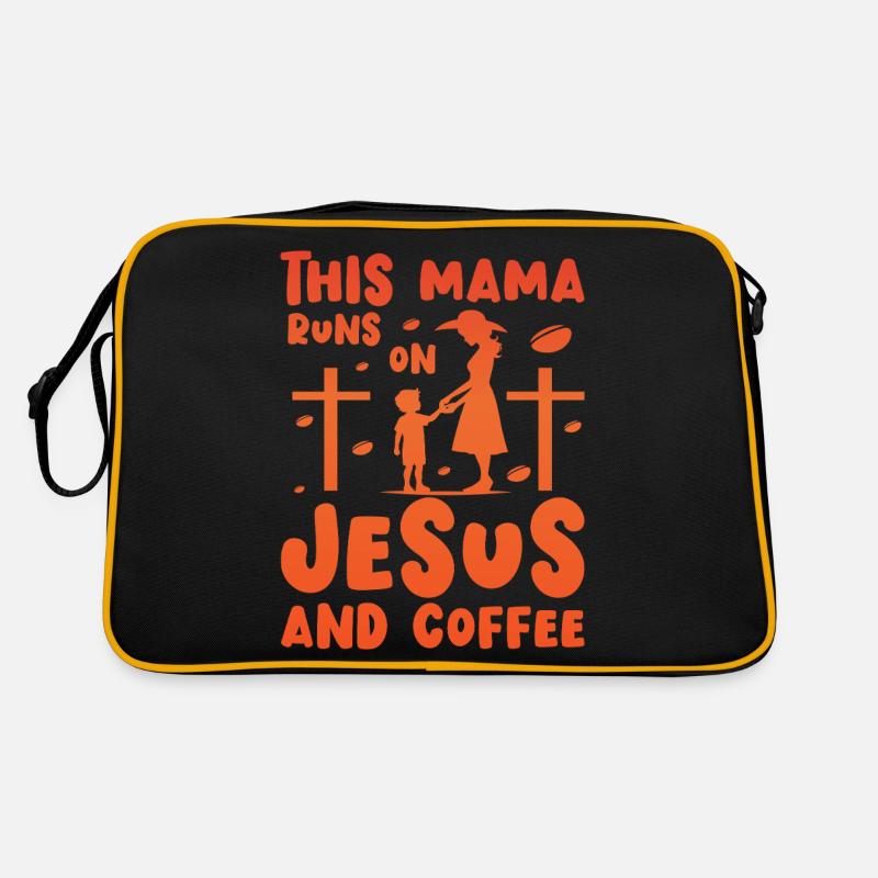 This Mama runs on Jesus and Coffee Retro Bag