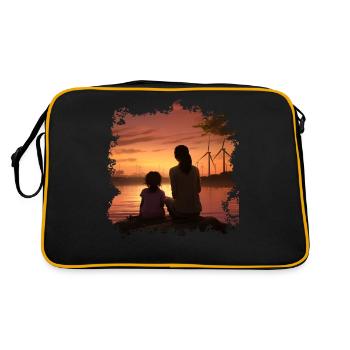 Mutter - Retro Tasche - Schwarz/Gold - Hinten