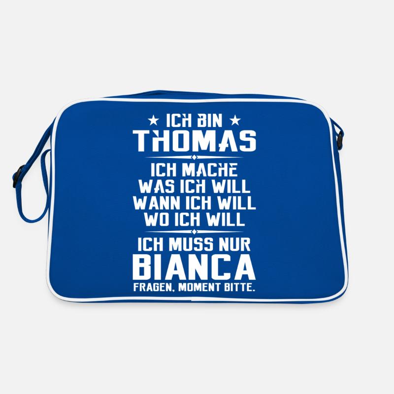 Ich bin Thomas und mache was ich will | Sarkasmus Retro Tasche